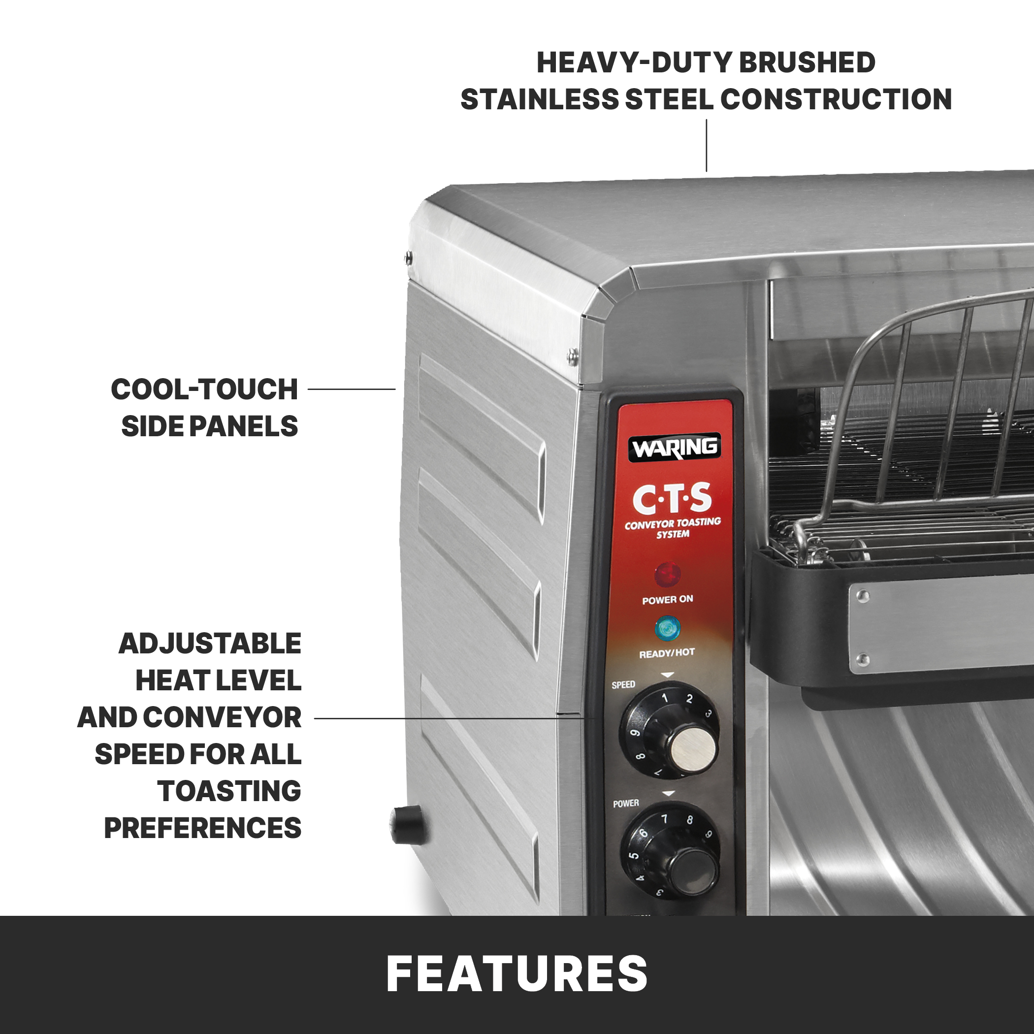 Conveyor Toaster with Power Control and Belt Speed Control, 208 Volt